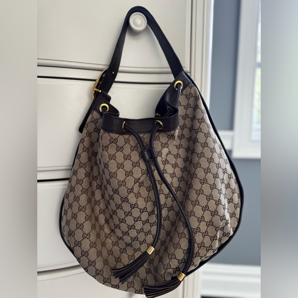 Gucci Used Monogram Interlocking Icon Shoulder Ba… - image 1